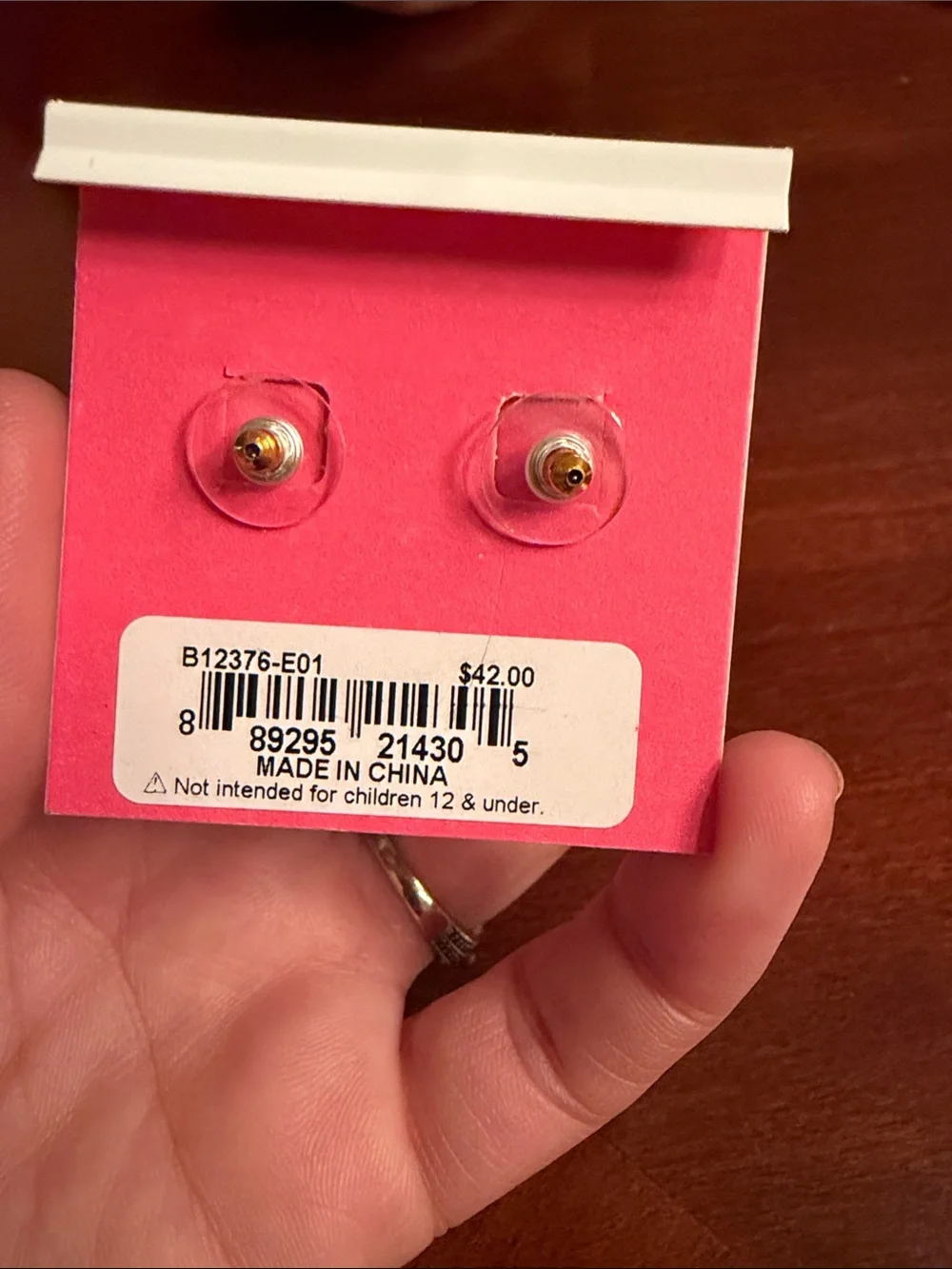 Betsey Johnson Iridescent Pearl Drop Earrings with Rhinestone Starburst